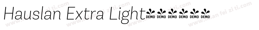Hauslan Extra Light字体转换